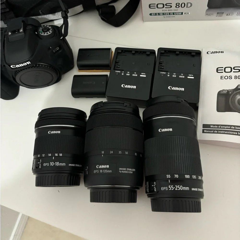Canon 80D Camera Bundle | Retail Value $3000+